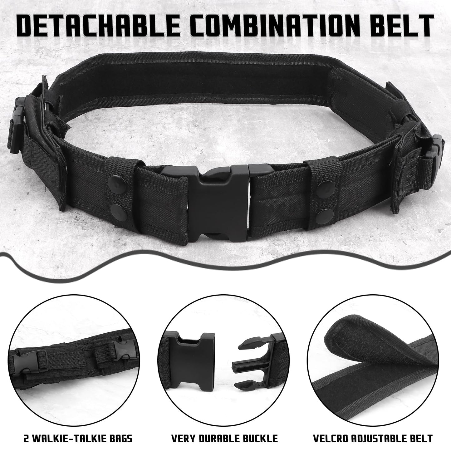 QUOTRE Outdoor Tactical Vest, Military Vest, Airsoft Vest, Tactical Assault Vest, Hunting Vests tailored for camping, hiking, CS field outdoor combat training.