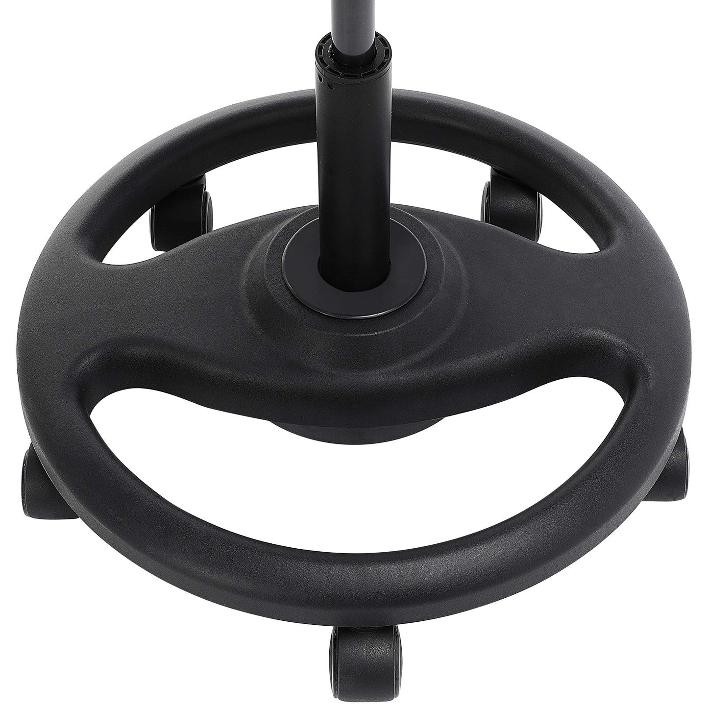 SONGMICS Dynamic Work Stool, ergonomic swivel chair with wheels, extra wide seat, 10° tilt, height adjustable, thick padding, black OSC06BK.