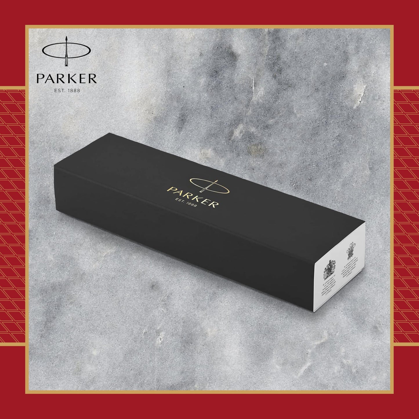 Parker IM Red Premium Lacquer Fountain Pen with Gold Trim | Fine nib and blue ink | Comes in a gift box