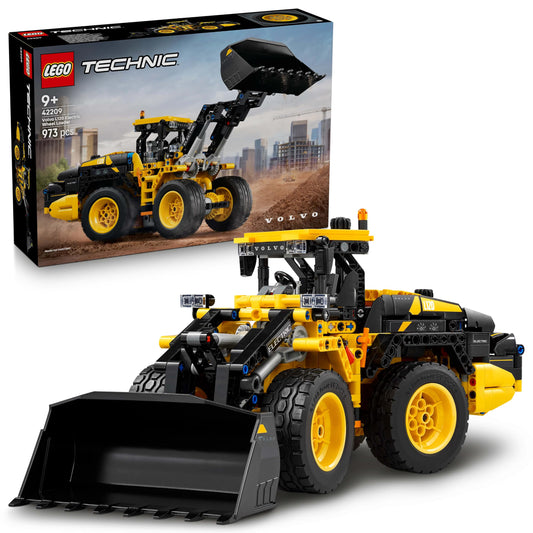 LEGO Technic Volvo L120 Electric Wheel Loader - Construction toy with articulated steering and movable bucket - Birthday gift for boys aged 9 and up - 42209