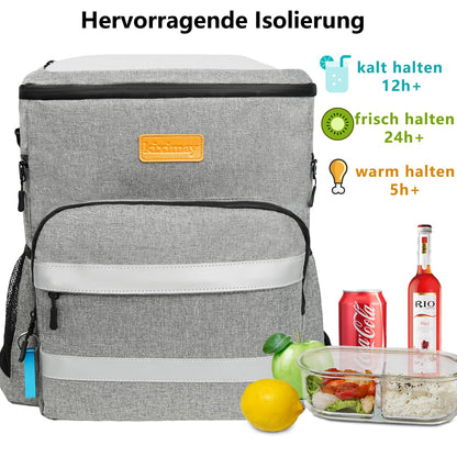 kiximay 30L Cooler Bag Large Foldable - Cooler Bag for Food & Drinks, Cooler Bag Picnic Bag, Insulated Thermal Bag, Car Cooler Bag for Beach/Picnic/Camping/BBQ