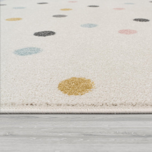Paco Home children's rug carpet nursery girls boys various designs and sizes, size: 160 cm round, color: grey-beige