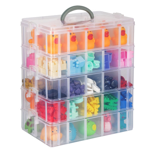BELLE VOUS Sorting box for small parts with 50 compartments - Storage box with compartments - Sorting box storage collection box - Sorting system sorting boxes - Craft organizer craft box