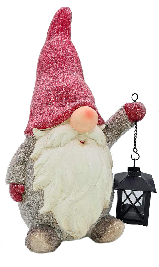 Elf Workshop Collection XXL Elf Figures Christmas 41cm with Lantern Outdoor Christmas Decoration