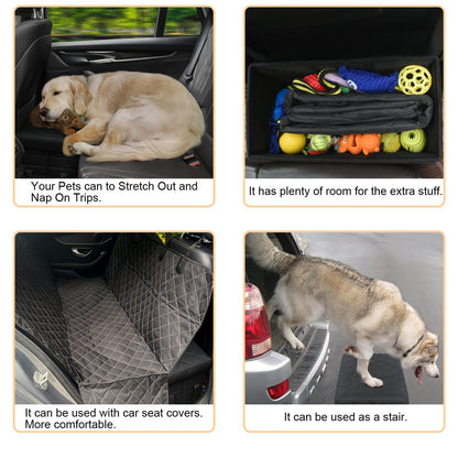 GOYJOY Dog Seat Extender for SUV, Truck, Sedan, front and back seat extension with storage, can hold up to 90kg, for large, small, medium pets.