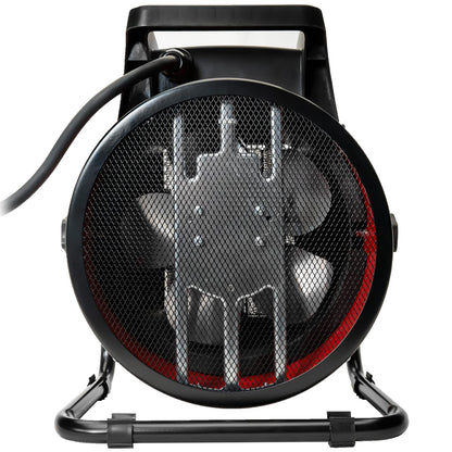Grafner Electric Turbo Heater Fan 5 kW, 400 volts, thermostat, 3 heat settings, powerful fan, ceramic PTC element, construction site electric heater tent heater electric fan heater.