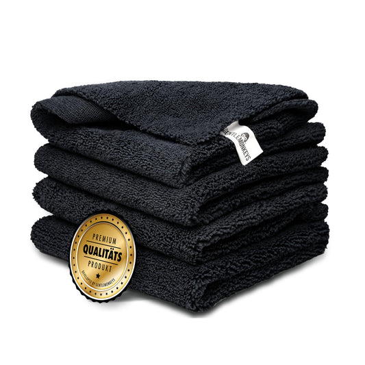 GENTLEMONKEYS Microfiber Towels Car (4 pack) • Ultra soft & absorbent double-sided drying towels • Polishing cloths for gentle & scratch-free car polishing & care • 40x40cm