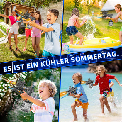 IEEILULU Electric Water Gun, Electric Water Gun with Light, 750ml Large Capacity, Great for Water Gun Shooting Games (Black-2)