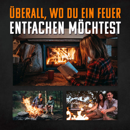 Firelighters, stove lighters, grill lighters made of paraffin [500 ignition bags] - Premium fire igniter, fire cushions, firestarter, ignition bags, ignition aid fire bag.