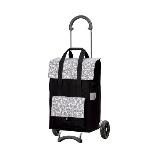 Andersen shopping trolley Scala with bag Vara white, 50 liters volume, steel frame.