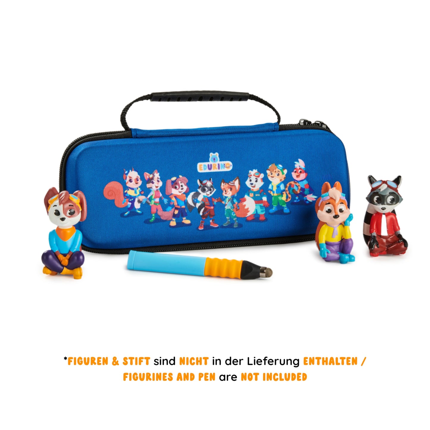 Edurino Collecting Pouch I Store figures and pen I Educational games for ages 4 and up I Holds up to 6 figures and 1 pen (Dark Blue)