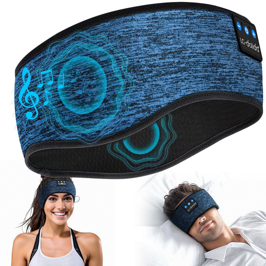 LC-dolida Sleep Headphones Bluetooth 5.4, Sleep Headband Headphones Mask, Sports Headband Music Sleep Headband for Sports, Jogging, Yoga, Travel
