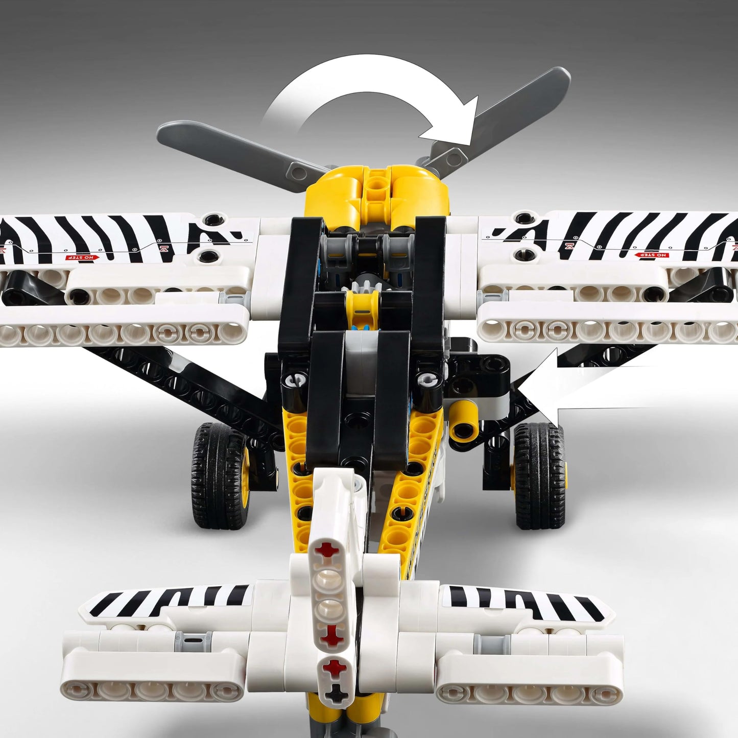 LEGO Technic Propeller Plane, Buildable Plane Toy for Kids, Gift for Boys and Girls aged 8+, Model aircraft with spinning propeller and 4-cylinder piston engine 42198