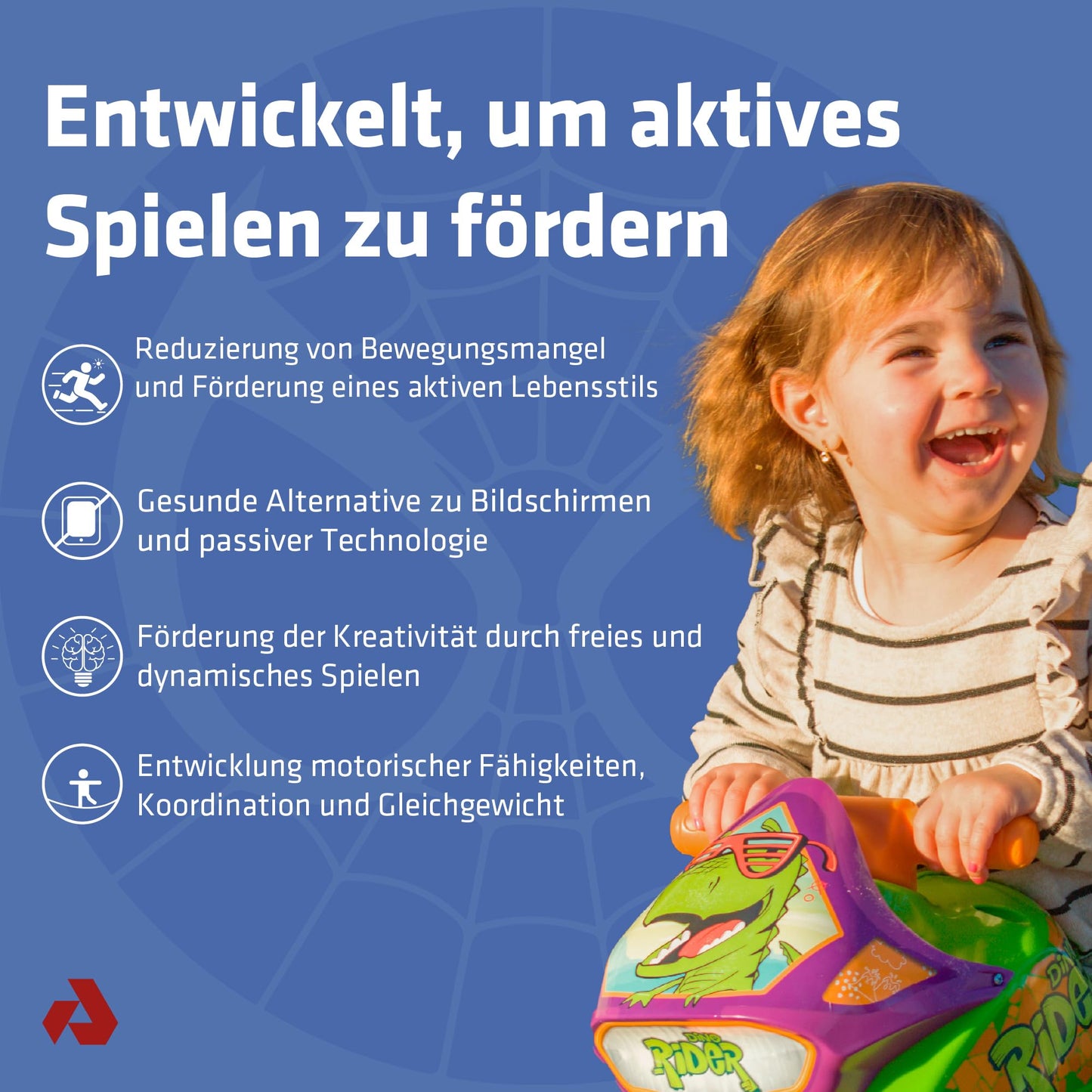 Balance bike for kids 4-7 years old. Spiderman design, wide wheels, ergonomic, stable, and portable. Perfect gift for birthdays, boys, girls. Can be used indoors and outdoors.