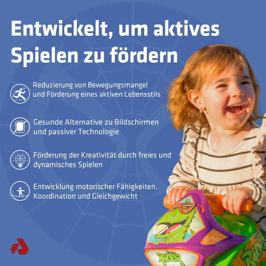 Balance bike for kids 4-7 years old. Spiderman design, wide wheels, ergonomic, stable, and portable. Perfect gift for birthdays, boys, girls. Can be used indoors and outdoors.