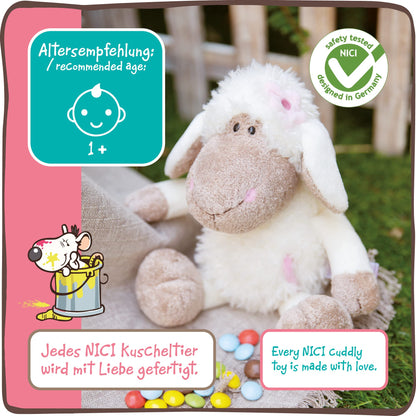 NICI plush toy sheep Jolly pink standing 25 cm I cuddly toy for girls, boys & babies I fluffy stuffed animal for cuddling & playing - 48533