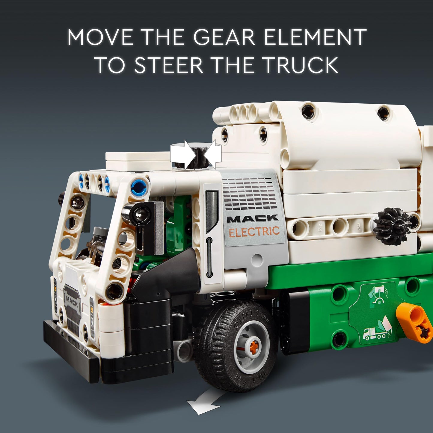 LEGO Technic John Deere 9700 Forage Harvester, combine harvester toy for building & Technic Mack LR Electric Garbage Truck, recycling role-play garbage truck model.