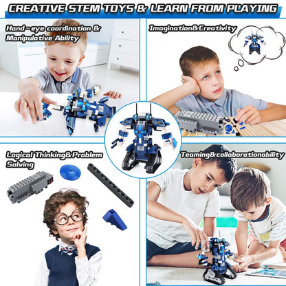 Yerloa Robot Kids Ages 8+, Remote Control Kit Toy, STEM Programmable Building Toy Gift for Boys Girls 6-12 (405 pcs)
