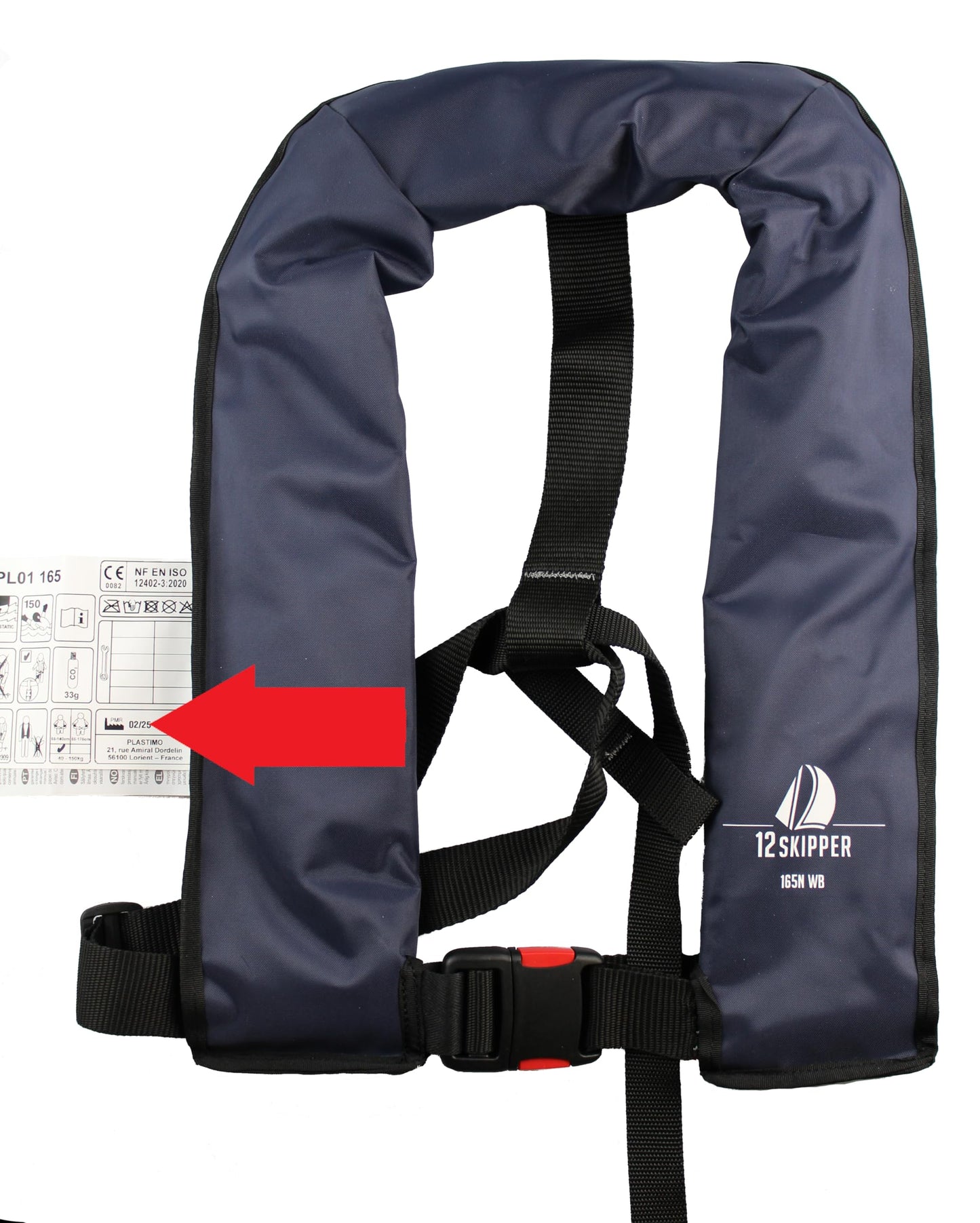 12skipper 2-pack Automatic Life Jackets 165N Classic ISO UML with Waistbelt, red.