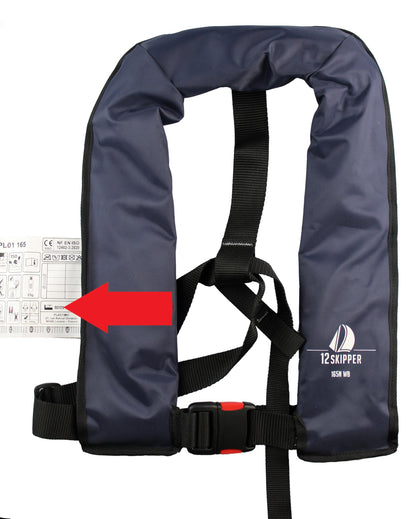12skipper 2-pack Automatic Life Jackets 165N Classic ISO UML with Waistbelt, red.
