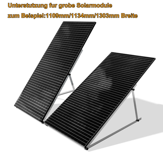 2 pairs of solar panel mounts 46 inches (1180MM), universal flat roof solar module mounting for solar panels with adjustable tilt angle, fastening, adjustable brackets