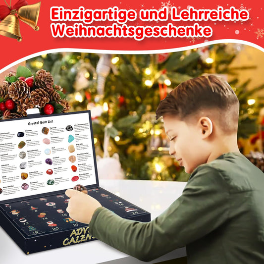Gemstone Advent calendar 2024, Christmas calendar 2024 with 24 days Advent calendar stones crystals, Advent calendar gemstones for children, Christmas gifts for boys, girls.