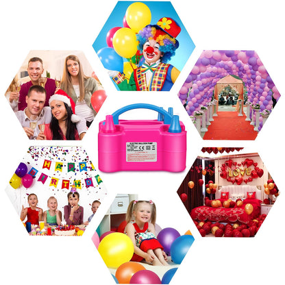 HELESIN Electric Balloon Pump, 600W Portable Balloon Inflator with 2 Inflation Modes, Balloon Blower for Birthday, Party, Christmas Decorations.