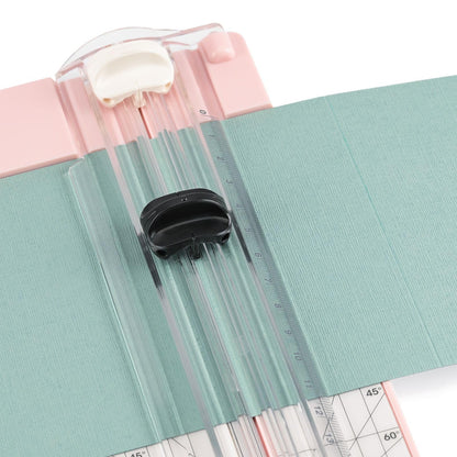 Vaessen Creative 2207-110 Paper Trimmer for cutting and scoring straight lines on A3, A4, and smaller paper sizes, Pink, for scrapbooking and card making, 15.2 x 30.5 cm