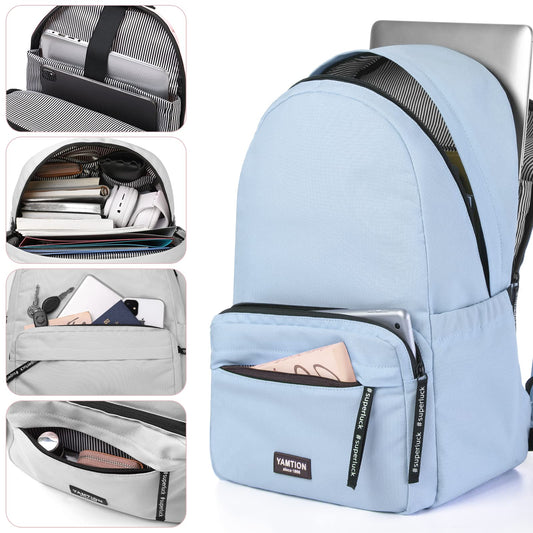 YAMTION School Backpack for Girls Boys Teenagers, Backpack Women Daypack Men with 15.6 Inch Laptop Compartment, Backpack College Backpack School Backpack University for Students