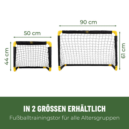 Umbro soccer goal 50 x 44 x 44 cm - set of 2 soccer goals - foldable soccer goal - soccer goals for garden kids - soccer training equipment for indoor and outdoor use - metal - black/yellow