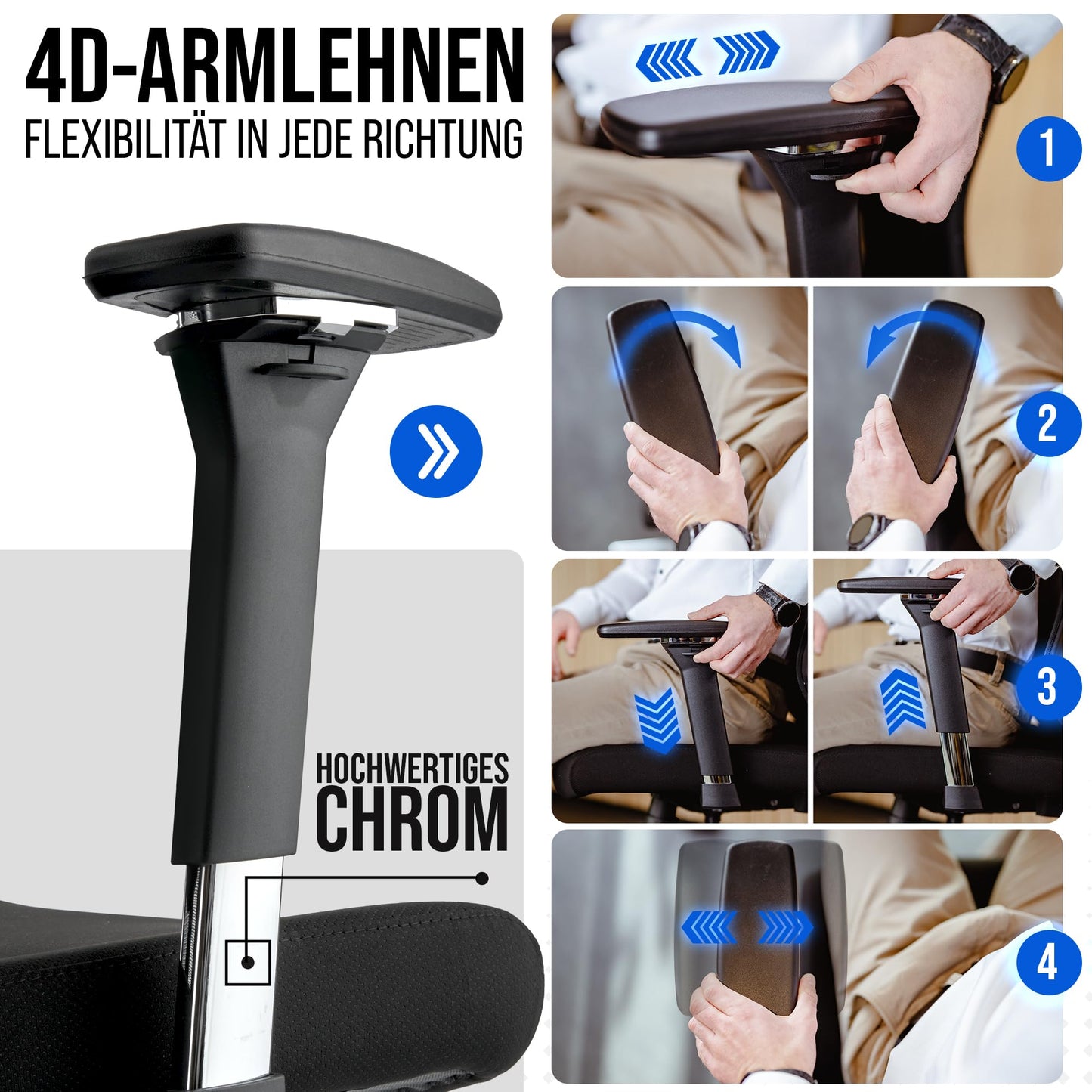 ELITESEATS Office Chair Ergonomic [TOP PICK] Scratch-Free Wheels Breathable | Ergonomic Desk Chair | Office Chair 150 kg Capacity | Computer Chair | Swivel Chair | Home Office Chair Ergonomic