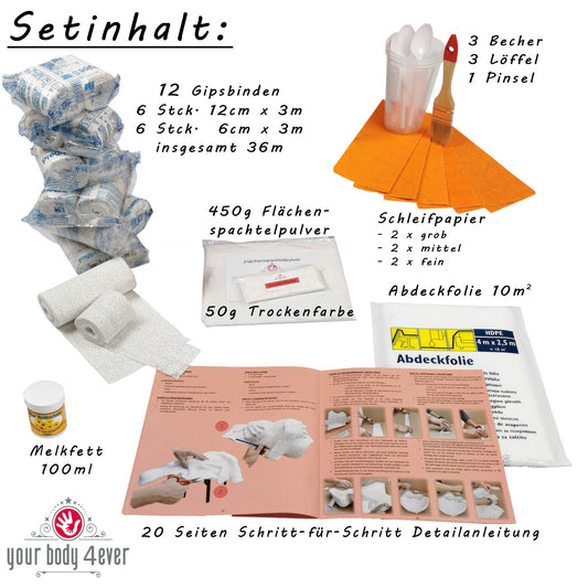ALL IN | Belly Cast Kit including Smoothing & Finishing | Perfect gifts for expectant mothers | 3D Belly Cast Kit | Top-quality cast kit