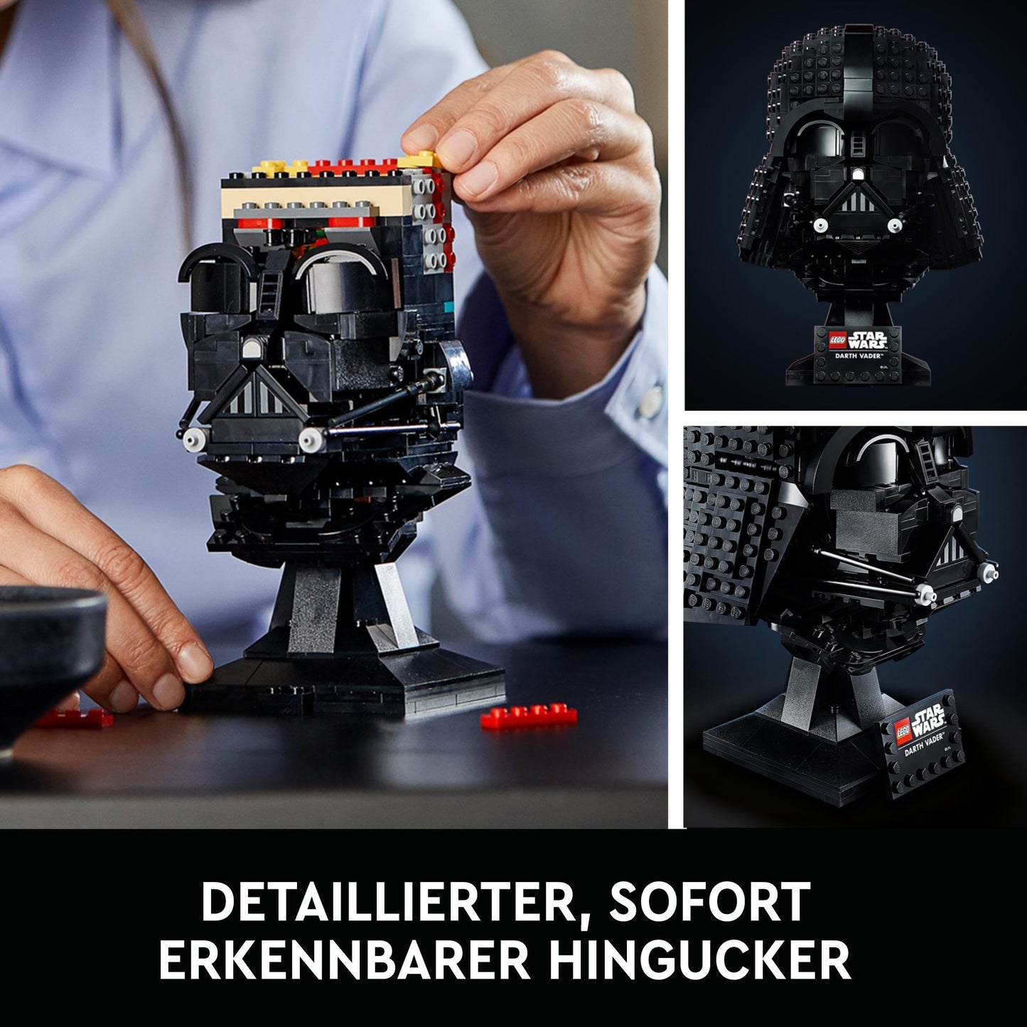 LEGO Star Wars Darth Vader Helmet, building set for adults, gift idea for men, women, him or her, collectible model for building and displaying 75304