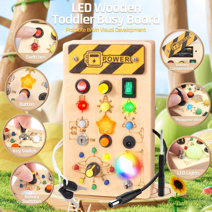 Montessori toy from 1 year Busy Board, Sensory toy gift for 1 year old boys and girls, Kids toy from 1 year old, Motor skills toy, Gifts for boys and girls, Advent calendar fillers for kids.