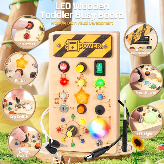 Montessori toy from 1 year Busy Board, Sensory toy gift for 1 year old boys and girls, Kids toy from 1 year old, Motor skills toy, Gifts for boys and girls, Advent calendar fillers for kids.