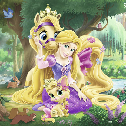 Ravensburger children's puzzles - 09339 Snow White, Cinderella & children's puzzle - 09346 Palace Pets - Belle, Cinderella and Rapunzel - Puzzle for children ages 5 and up, Disney puzzle with 3x49 pieces.