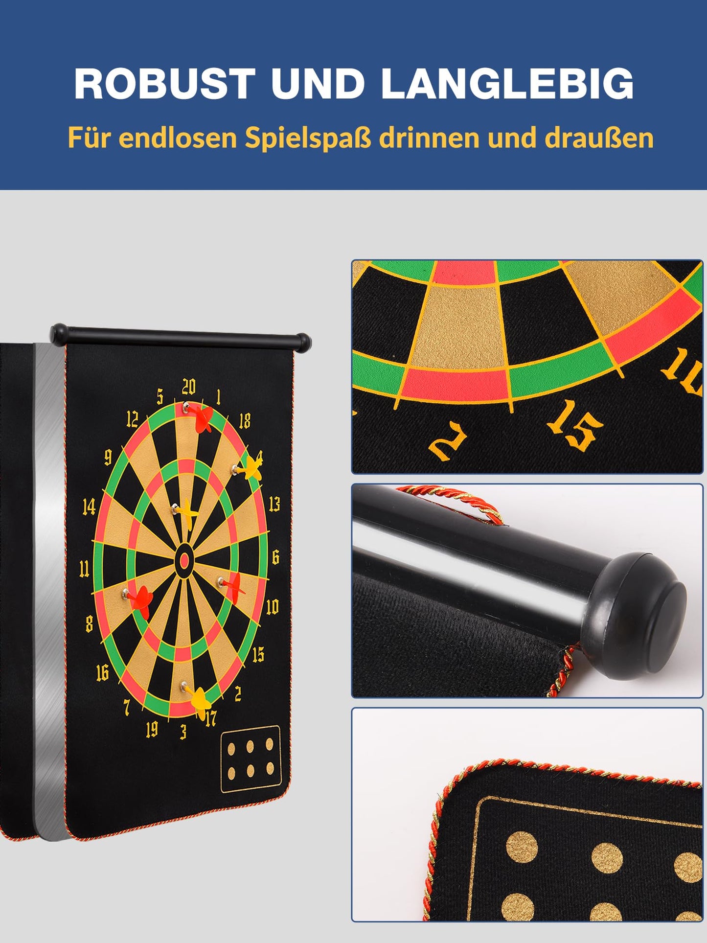 BATURU Magnetic Dart Board for Kids aged 4 and up, double-sided magnetic dartboard with 12 safe darts, gift for boys for birthday and Christmas, indoor and outdoor games.
