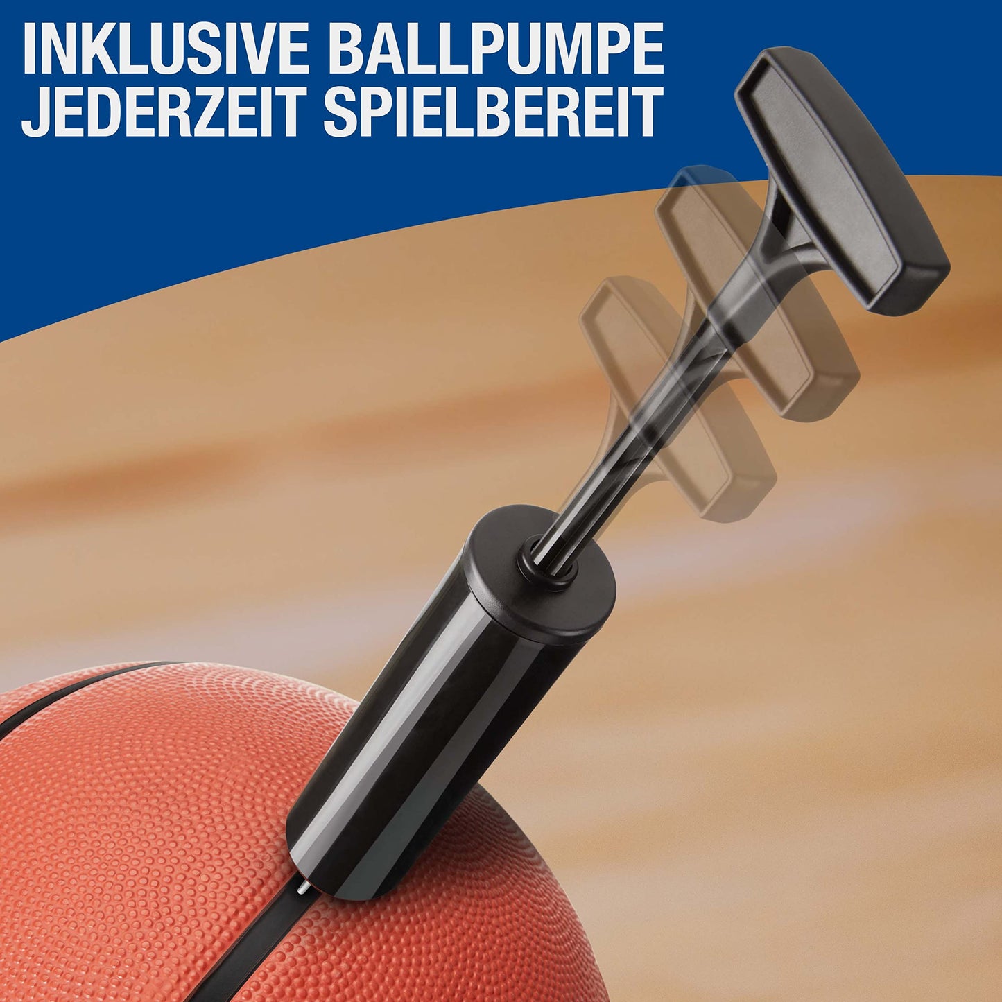 NAJATO Sports Basketball - Size 7 basketball including ball pump - For outdoor & indoor use