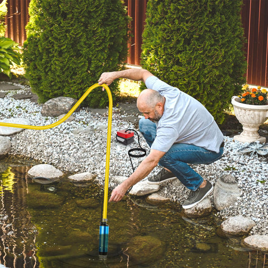 400GPH small submersible pump for Bosch 18V GBA, 20V DC portable liquid pump with 8ft cable, water flow 30L/min, max lift 10ft, 80W transfer pump for garden home farm ranch (no battery).
