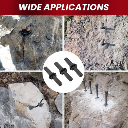 Uadme Stone Splitter, 10 pieces 16mm/0.6 inch Hand Splitters for concrete stone granite marble concrete gneiss sandstone slate, plug and feathers, tools for splitting rocks.