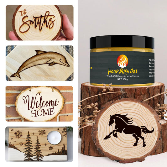 4 oz wood burning paste, heat activated marker paste for wood burning, create magical art in minutes, for drawing, DIY art, scorch marker for wood burning suitable for beginners