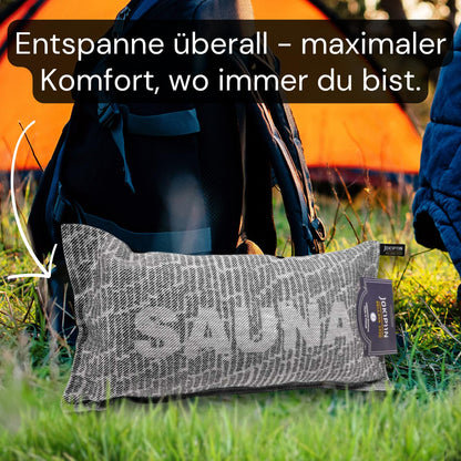 Jokipiin Premium Sauna Pillow 40x22 cm - 100% Made in Finland - Linen & Cotton - Oeko-Tex Certified - Wellness Headrest & Neck Pillow for Sauna Spa & Relaxation