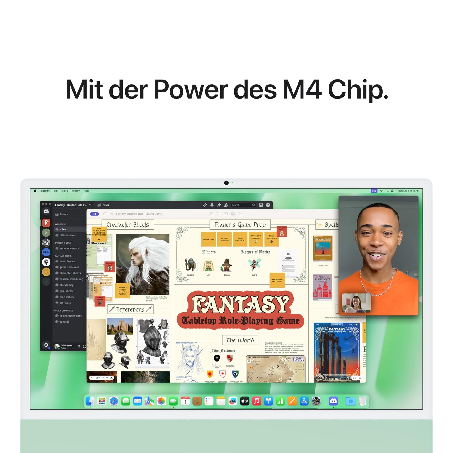 Apple iMac All-in-One desktop computer with M4 chip featuring 10-core CPU and 10-core GPU: 24" Retina display, 16GB unified memory, 512GB SSD storage, matching accessories; Green