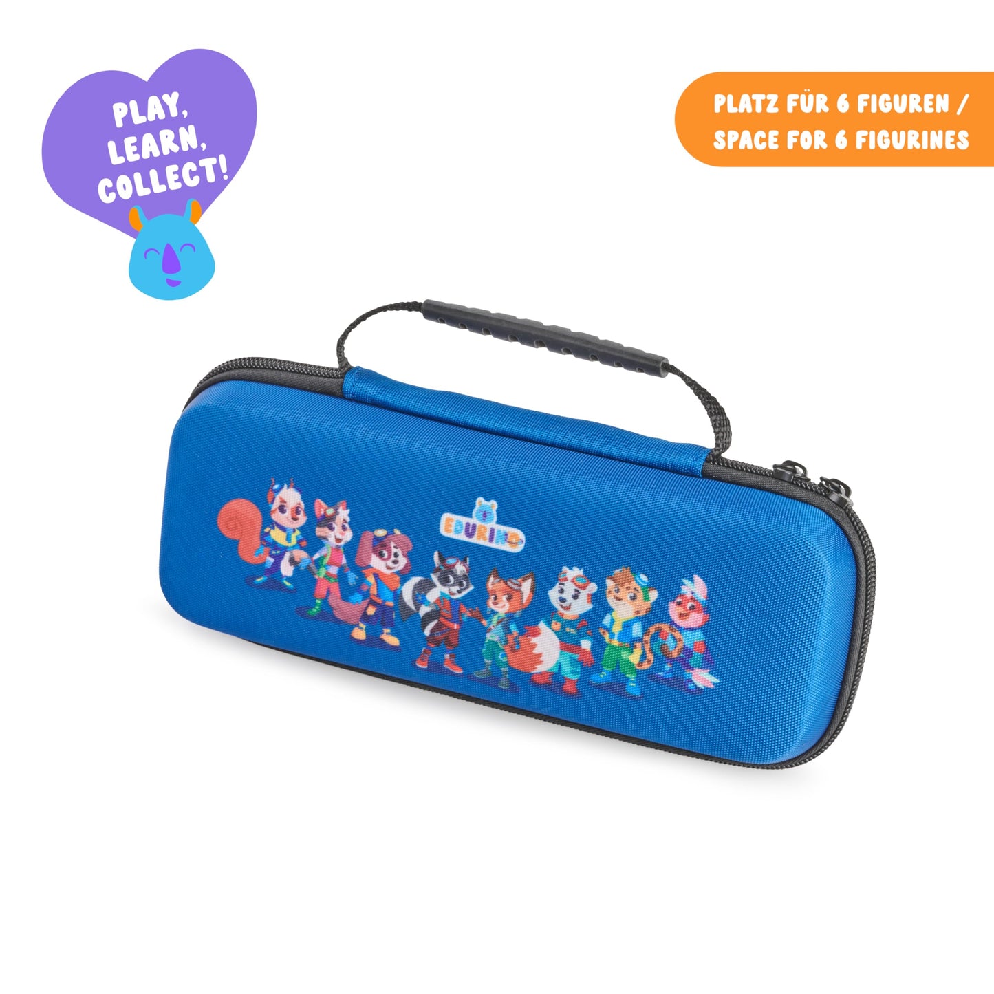 Edurino Collecting Pouch I Store figures and pen I Educational games for ages 4 and up I Holds up to 6 figures and 1 pen (Dark Blue)