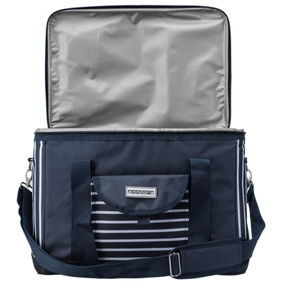 Anndora cooler bag XL navy blue white 40 liters - cooling box insulated bag picnic bag