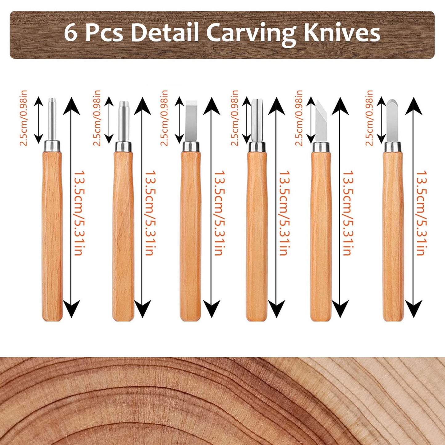 Mumisuto 15-piece wood carving knife set with 4 large wood carving knives & 6 detail knives & cut-resistant gloves, Carving DIY carving tool for beginners/professionals.