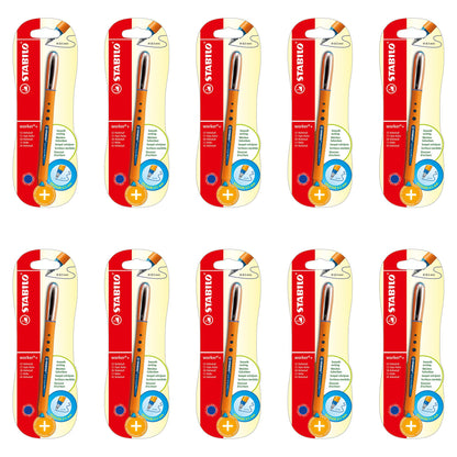 STABILO - Rollerball pen - worker+ - medium - 10x individual pen - blue.