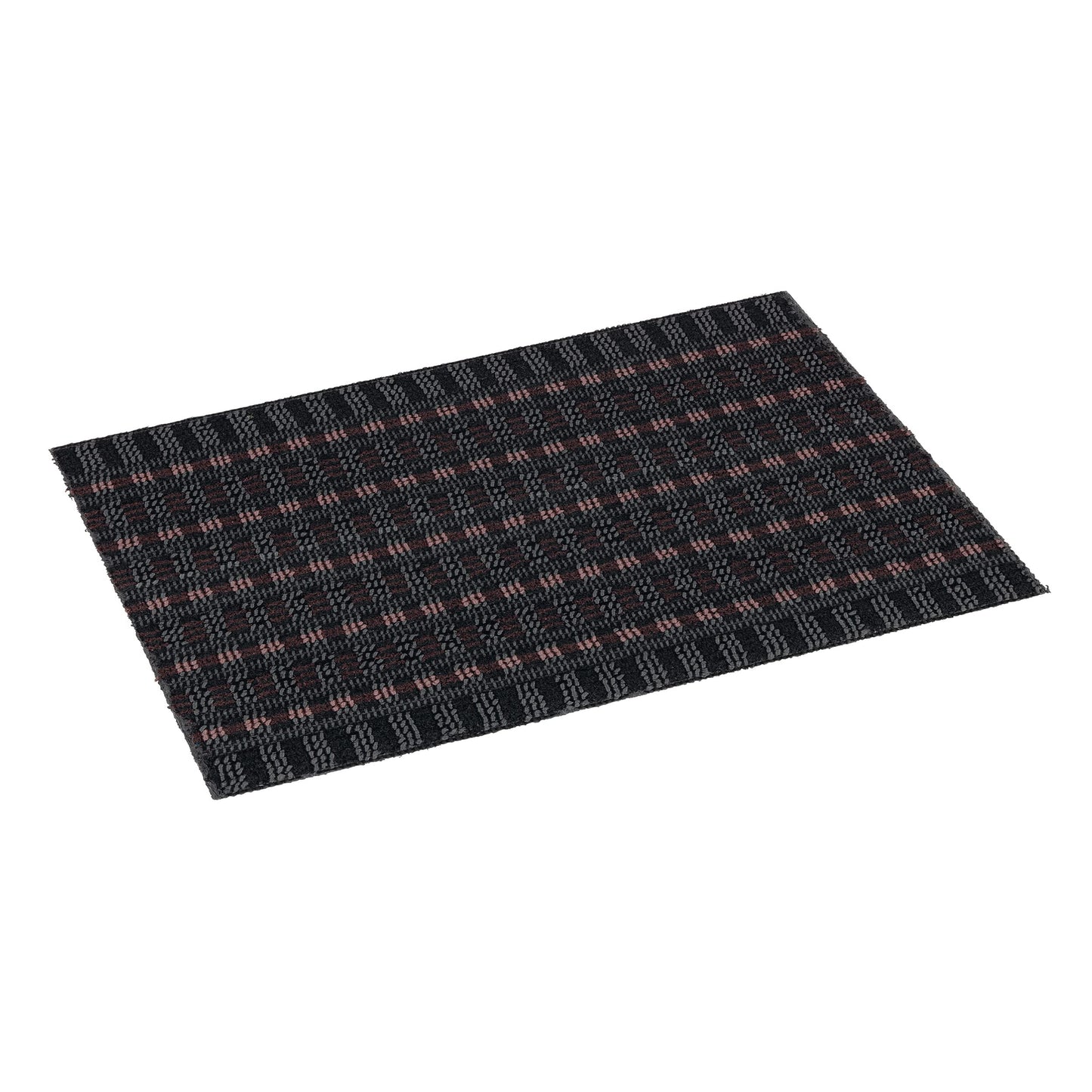 Astra Premium Outdoor Mat - Poly Brush - durable doormat - black/burgundy - 50 x 80 cm
