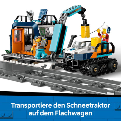 LEGO City Trains Arctic Polar Express - Toy with remote-controlled train - Snowplow, 22 track segments, 6 minifigures & rockslide function - Gift for boys & girls ages 7 and up - 60470