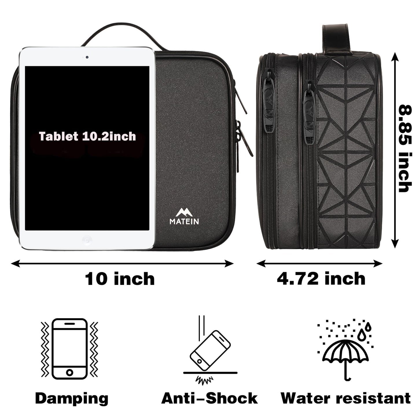 MATEIN Cable Bag Organizer, Cable Storage Travel 3-Layer Cable Organizer Cable Storage Cable Organizer Bag Charger Electronics Bag for Phone, Black
